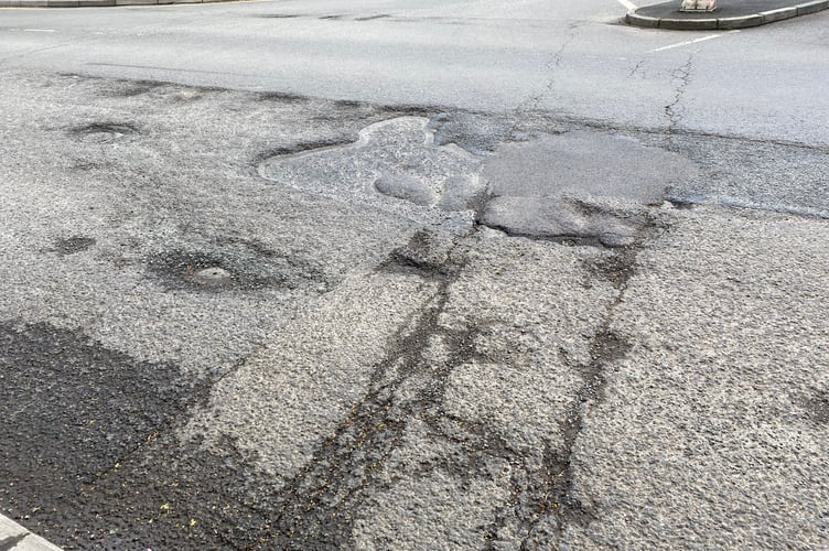 A pothole in Totnes that gained it's own landmark rating earlier in the year on TripAdvisor 