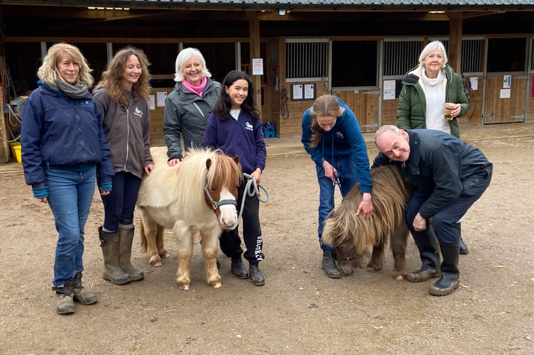Mr Davey (far right) getting down to work 