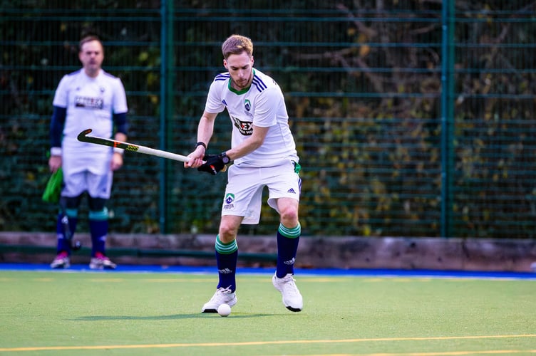 Reuben Stanley on his way to his hat trick against North Devon