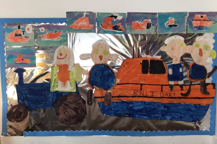 The children's artwork about their visit