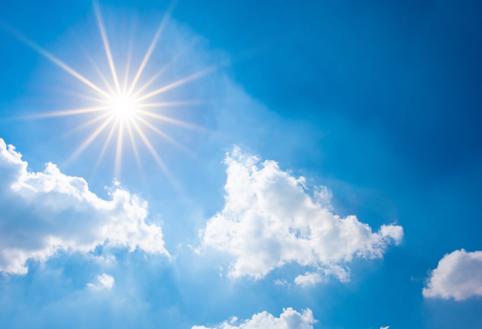 Sunny skies and breezy winds today partly cloudy tomorrow