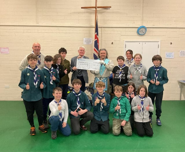 Freemasons back local scouting with donation