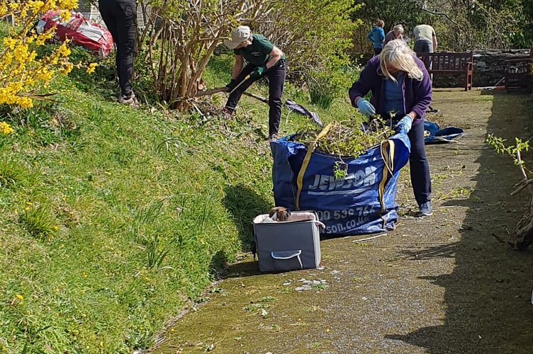 Members of the Friends of St Mary's gardening