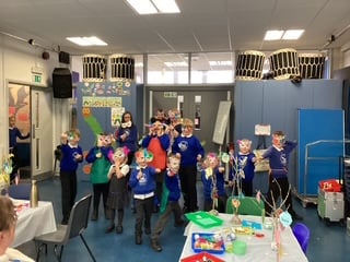 Having fun wearing masks