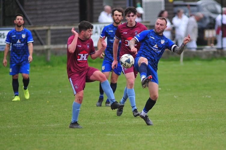 South Devon Football League Premier Division. Chudleigh Athletic versus Totnes & Dartington SC. A 3-1 home win at their Kate Brook ground for Chudleigh.