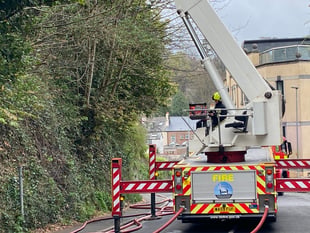 Firefighters tackle major house fire in Tavistock