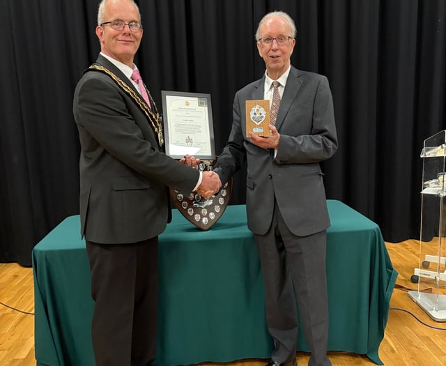 Colin Smith awarded for dedication to Ivybridge community