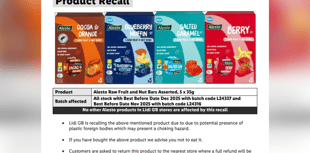 Lidl recalls snack bars over plastic fears