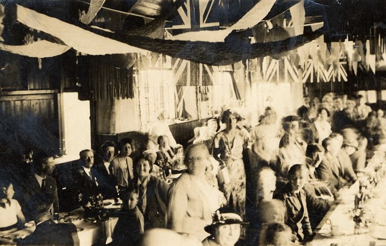 Party to celebrate the Silver Jubilee of George V in 1935, at South Milton Village Hall