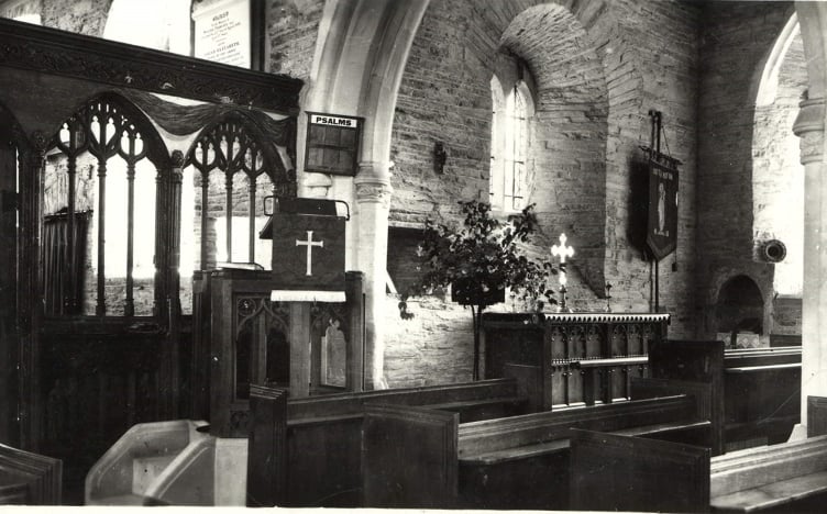 Interior view of the Lady Chapel,  All Saints Church, South Milton