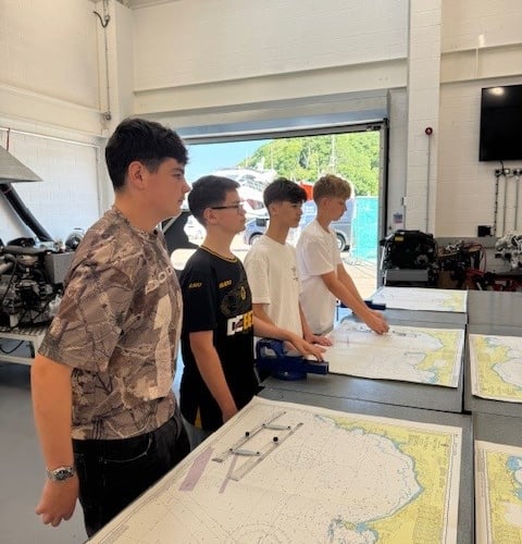 Dartmouth Academy students visiting Noss Marina