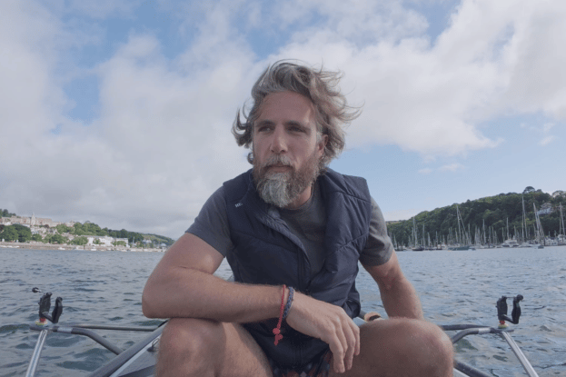 Battling westerly winds, ocean rower Angus Collins has taken shelter in Dartmouth over the weekend before he ventures out again, headed for Falmouth on his solo rowing circumnavigation of the British Isles. (Picture: Angus Collins)