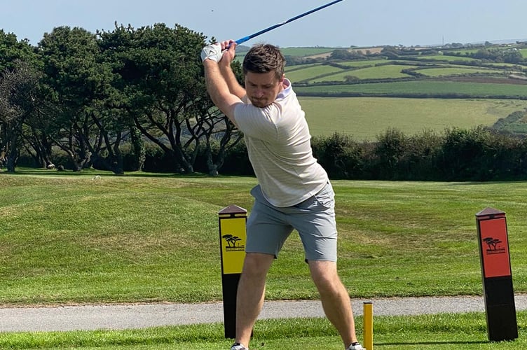 Bigbury GC pro Sam on hole 12