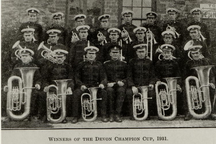 Kingsbridge Silver Band. Winners of the Devon Champion Cup. 1931.
