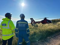 Air ambulance in coastal rescue