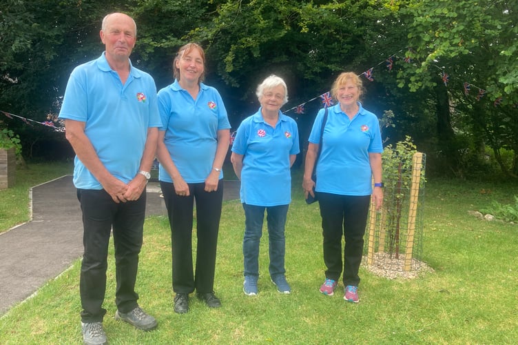 L to R: 'Bloomers' Steve Wallace, Kathryn Wallace, Carolyn Swaffield and Penny Bolton