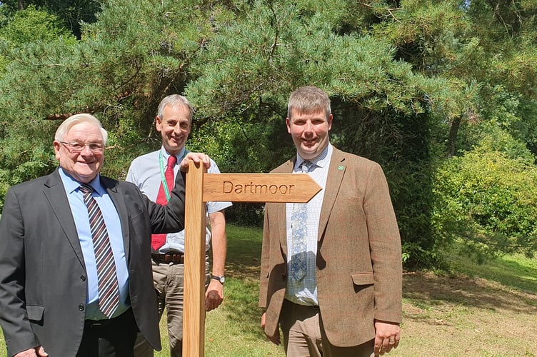 From left Philip Sanders, Kevin Bishop and William Dracup of the Dartmoor National Park Authority (Image courtesy: Guy Henderson) Cleared for use by LDRS