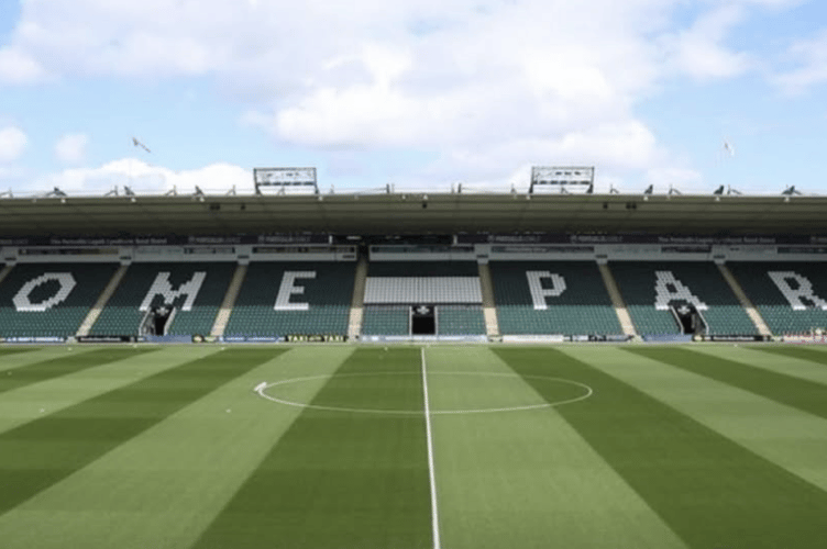 General view of Home Park Stadium, home to Plymouth Argyle Football Club 