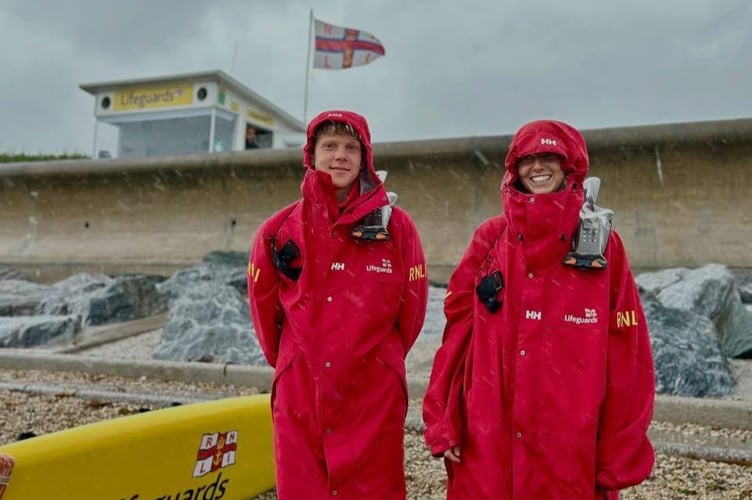 RNLI lifeguards wrap up warm