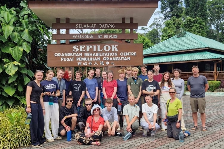 Students from Dartmouth Academy at Sepilok Orangutan Rehabilitation Centre
