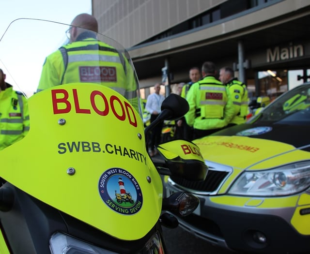 South West Blood Bikes reach 350th call out for NHS Trust