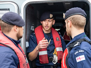 Navy cadets in Devon rescue drill