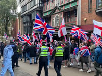 85 police officers kept rival protest groups apart in Exeter
