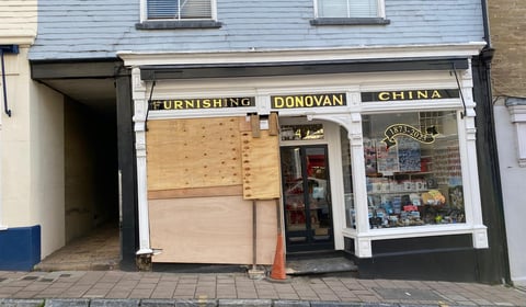 Heartbreak as car crashes into historic Kingsbridge shop