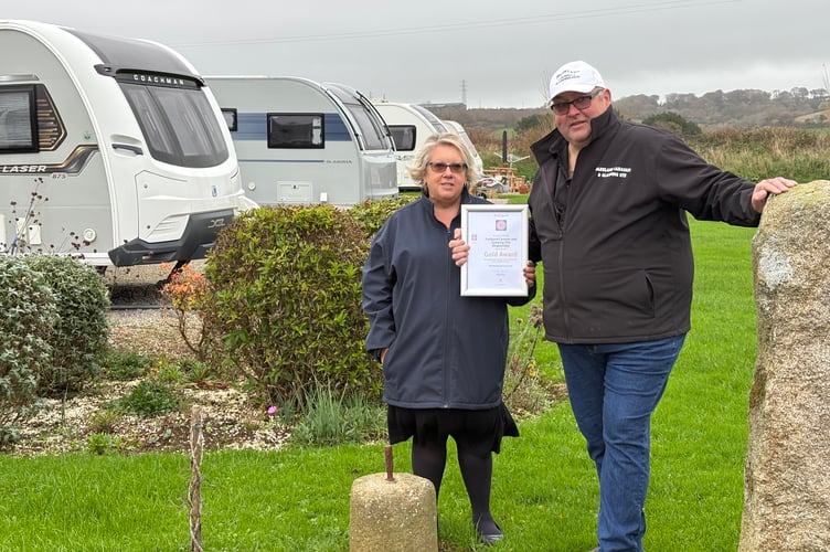 Tracey Putt and James Parker with their Visit England 5 Star rating