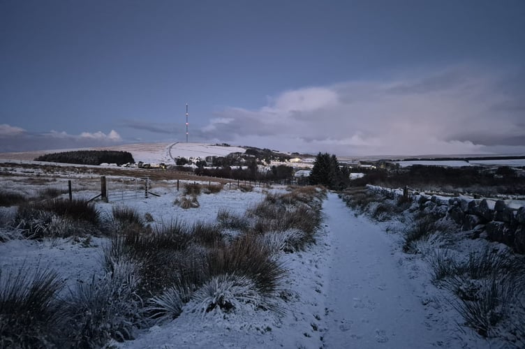 Snow and ice transforming Dartmoor today.
