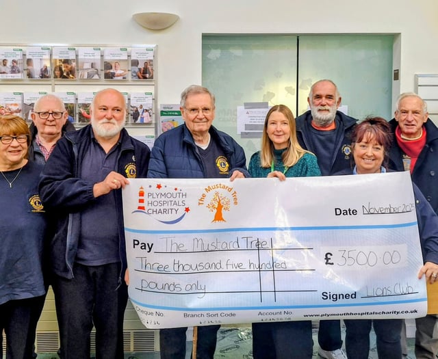 Lions Club donates to Mustard Tree's cancer therapy programme