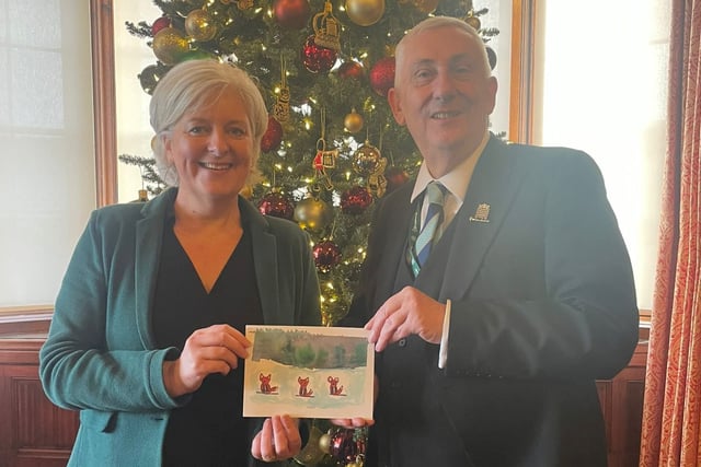 Caroline Voaden selects winner of her Christmas Card competition