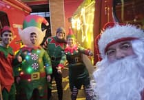 Totnes Santa event raises money from Fire Fighters Charity
