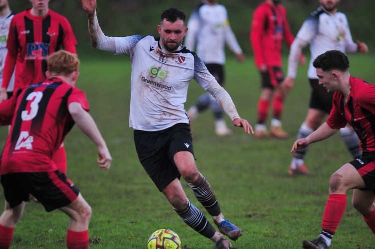 South West Peninsula League Premier Division East. Match action from Teignmouth AFC versus Bishops Lydeard. Not a good day for Teigns who went down by two goals to one against their Somerset visitors