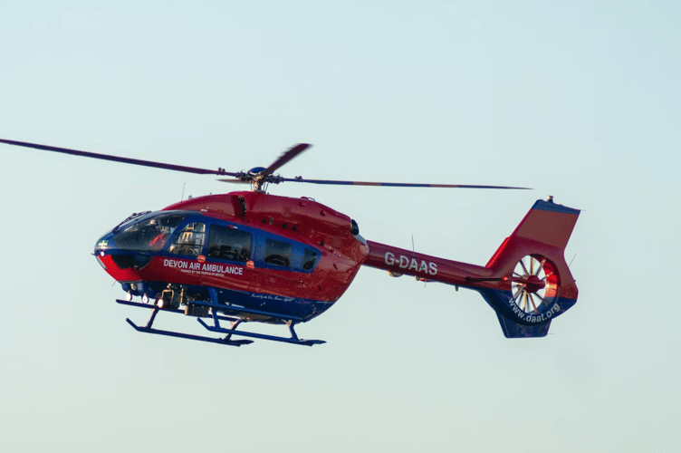Devon Air Ambulance stock image