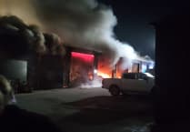 One person suffers burns at industrial units fire