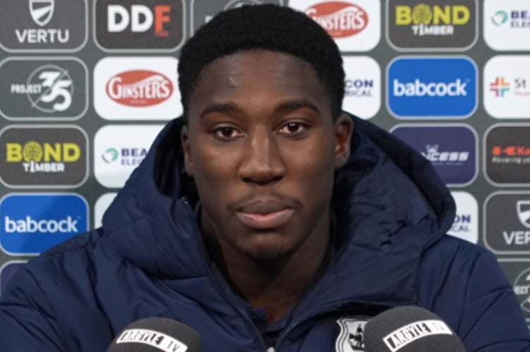 Striker Bim Pepple gave Argyle the lead, before being forced with an eye injury