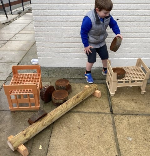 The new play equipment will support pupils physical development.