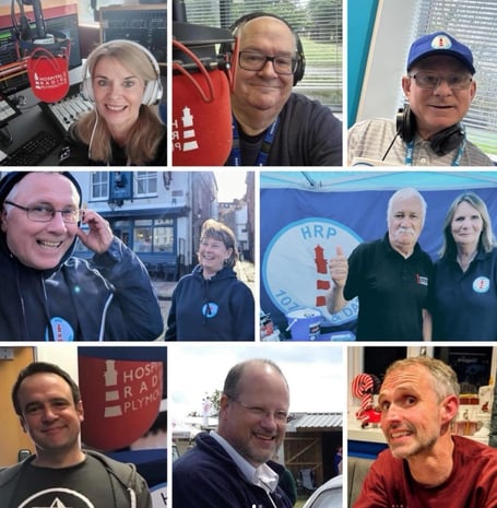 Members of the Hospital Radio Plymouth (HRP) team