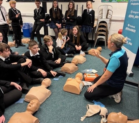 Dartmouth Academy students learn CPR in Jay's Aim workshops