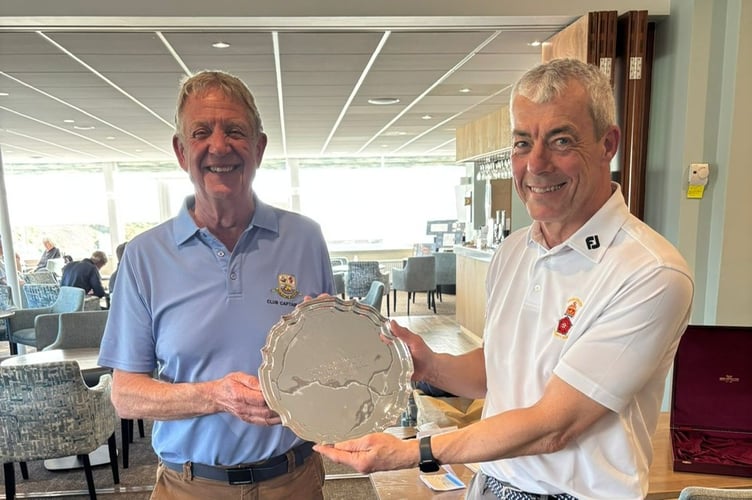 Captain John Rogers (left ) and Captain of Kedleston Martin Allen.