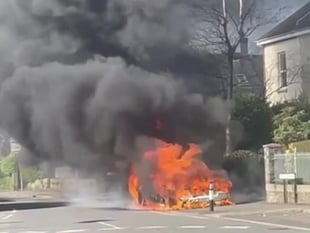 Ivybridge vehicle fire causes road closures