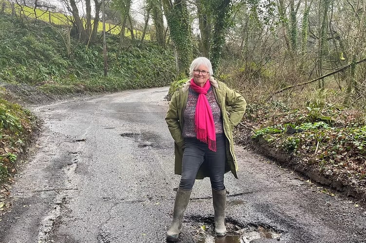 Councillor Louise Wainwright championing community pothole repairs.