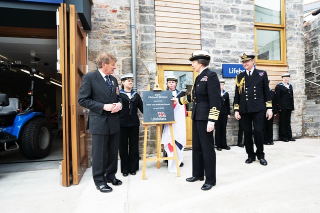 Princess Anne opens renovated RNLI lifeboat station in Dartmouth