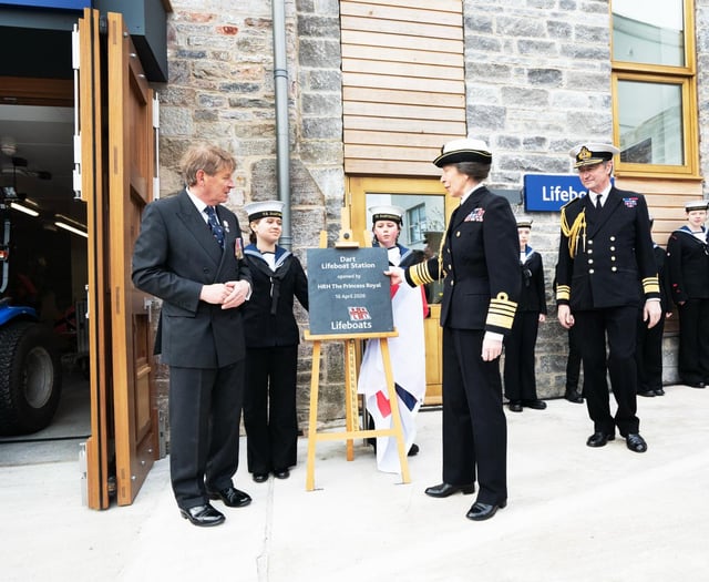 Princess Anne opens renovated RNLI lifeboat station in Dartmouth