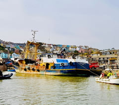 Final countdown for derelict Brixham trawler – 10 years after she sank