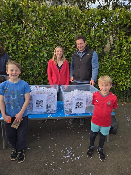 Angus hosts a lucky dip to raise funds for Devon Air Ambulance