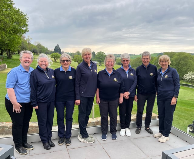 Thurlestone GC ladies and seniors in match action