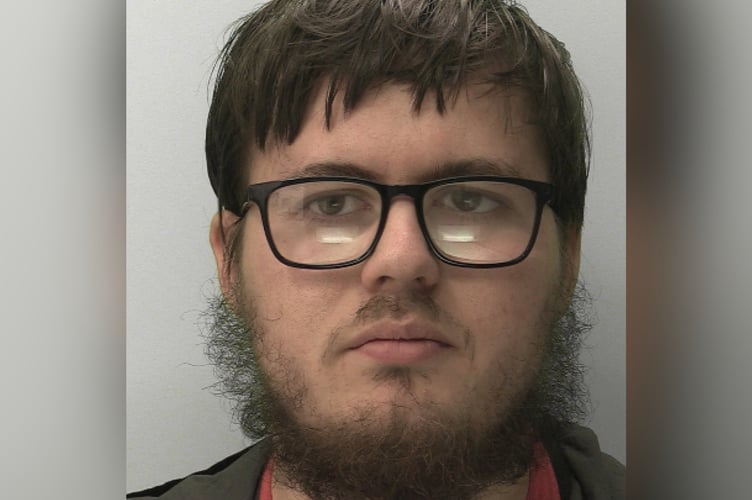 Eddie Howard, 26, from Exeter, was snared by a paedophile hunter group earlier this year who then called Police who attended and arrested him - Devon & Cornwall Police 