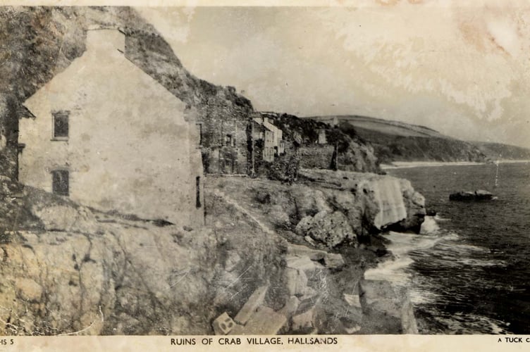 Ruins of  Hallsands after storm in 1917